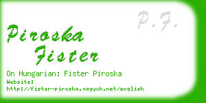 piroska fister business card